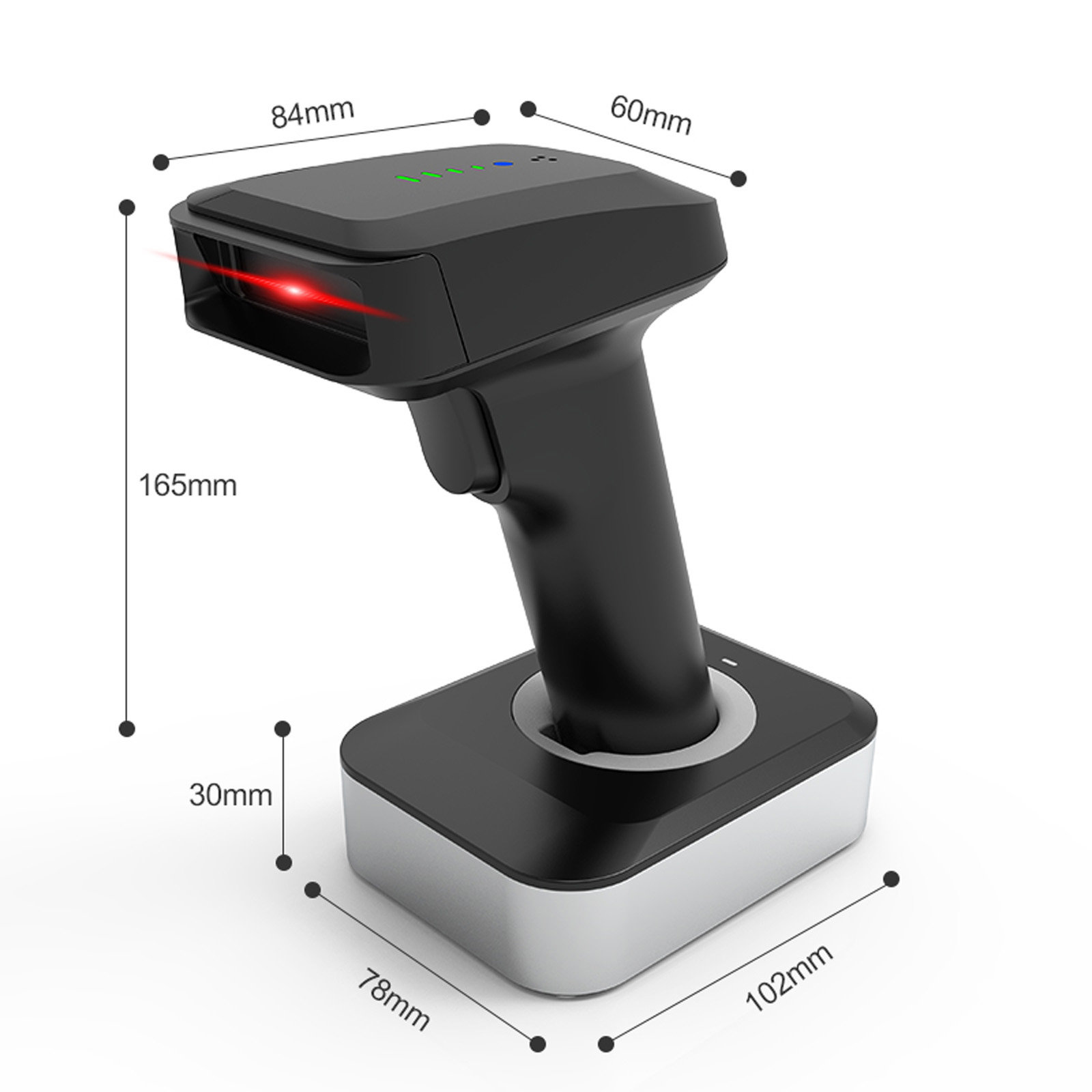 MJ1904 Bluetooth Barcode Scanner with Charging Station symcode111