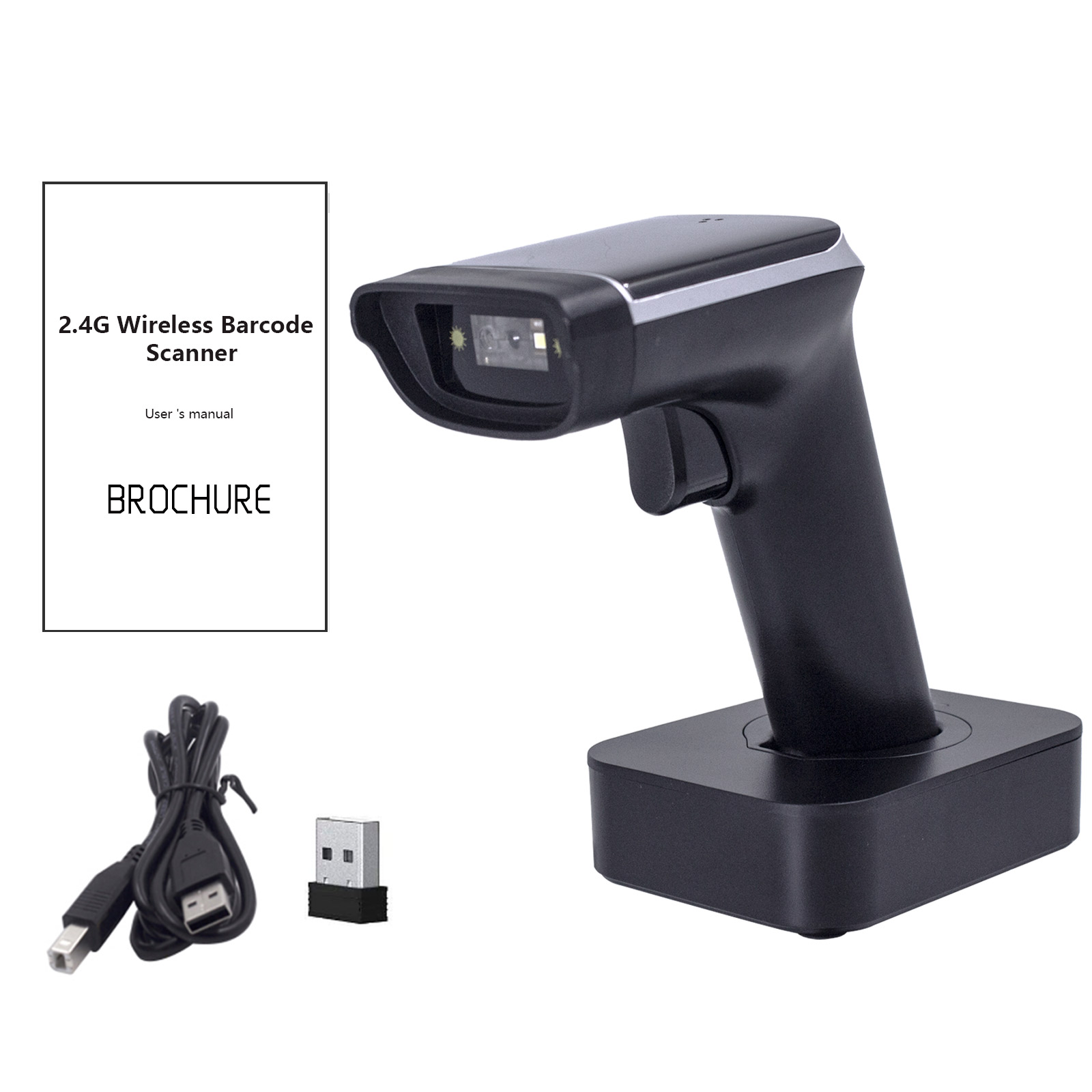 MJ6708DB Bluetooth/Wireless Barcode Scanner with Charging Station